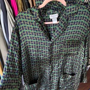 Christian Dior Geometric Silk PJs